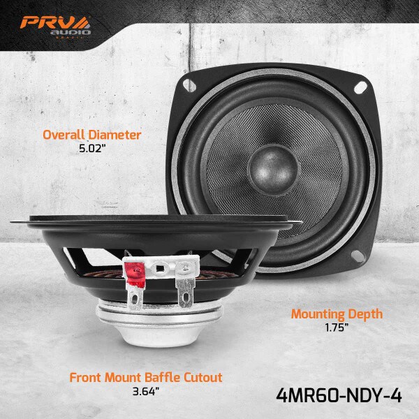 Main product image for PRV Audio 4MR60-NDY-4 4" Neodymium Midrange Speaker 4 Ohms294-3402